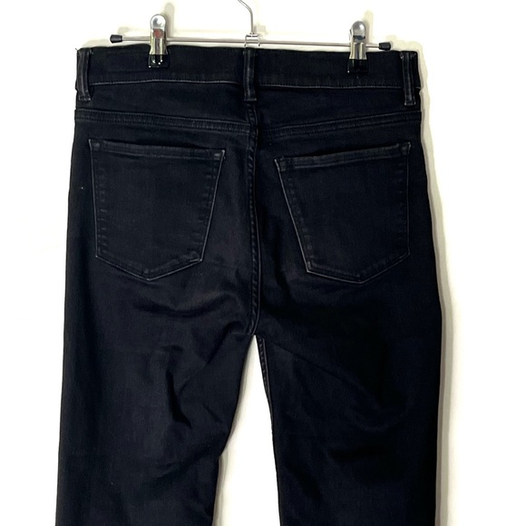 All Saints Heidi Cropped Flare Jeans Black Raw Hem Women’s Size 29 - Picture 6 of 12